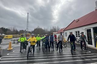 Setningarhátíð Hjólað í vinnuna í dag í Elliðaárdalnum 